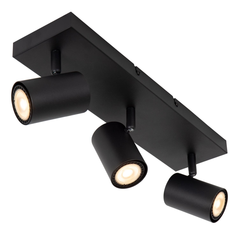 Lucide AMIGO - Ceiling spotlight - 3xGU10 - Black